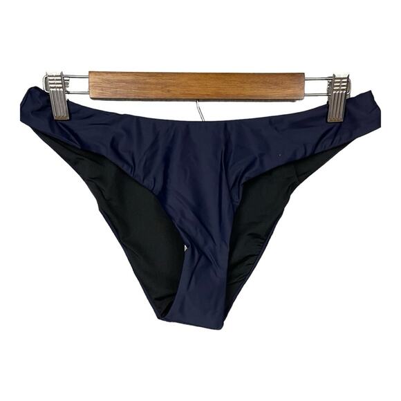 J. Crew Curved Waist Cheeky Bikini Bottom in Navy Size M NWT‎ - Picture 2 of 8